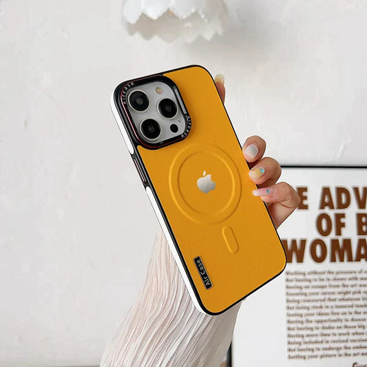 Metal Frame Anti Drop Magnetic Suction Case Cover for iPhone 15 Series
